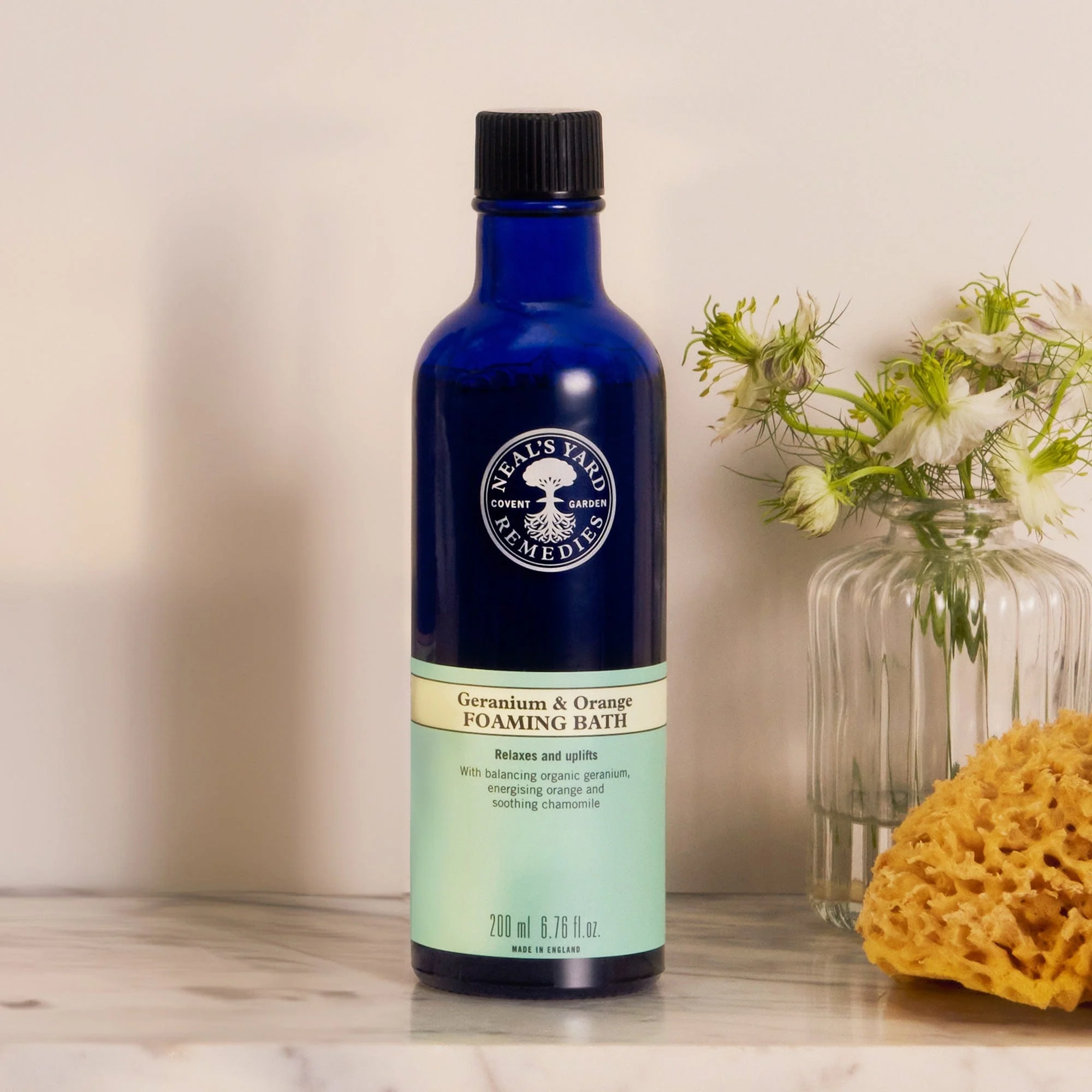 Geranium & Orange Foaming Bath 200ml - Image 2